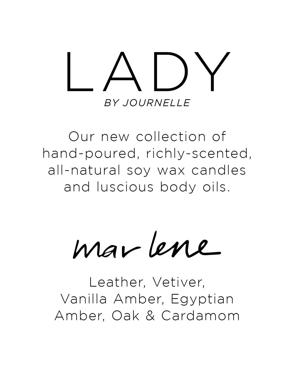 Journelle Top-Sellers LADY X Marlene Candle Journelle Top-Sellers LADY X Marlene Candle