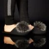 Arlotta Socks & Slippers Cashmere Slide With Pom Pom
