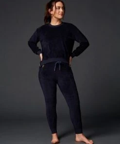 Sundry Velour Side Zip Sweatshirt