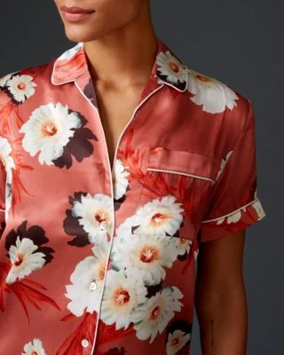 Violet & Wren Desert Bloom Short Sleeve Pyjama Shirt 1 Violet & Wren Desert Bloom Short Sleeve Pyjama Shirt