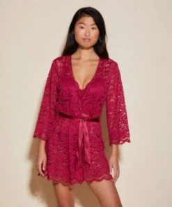 Cosabella Chevron Down Icon Magnolia Robe