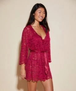 Cosabella Chevron Down Icon Magnolia Robe