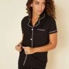 Cosabella Bella Short Sleeve & Boxer PJ Set Chevron Down Icon
