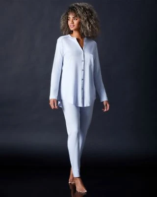 Hanro Chevron Down Icon Pure Essence Long Sleeve Pajama Hanro Chevron Down Icon Pure Essence Long Sleeve Pajama