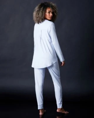 Hanro Chevron Down Icon Pure Essence Long Sleeve Pajama Hanro Chevron Down Icon Pure Essence Long Sleeve Pajama