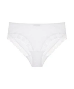 Hanro Cotton Lace Hi Cut Brief
