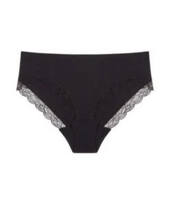 Hanro Underwear Cotton Lace Hi Cut Brief
