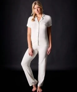 Journelle Chevron Down Icon Lilly Short Sleeve & Pant Pajama Set