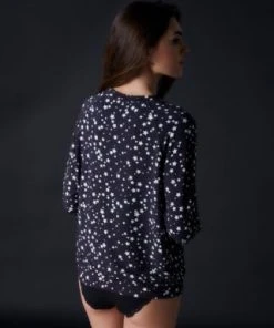 Stripe + Stare Sale Black With White Star Sweatshirt