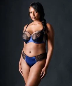 TeAmore Dusk Leavers Lace Brazilian Brief