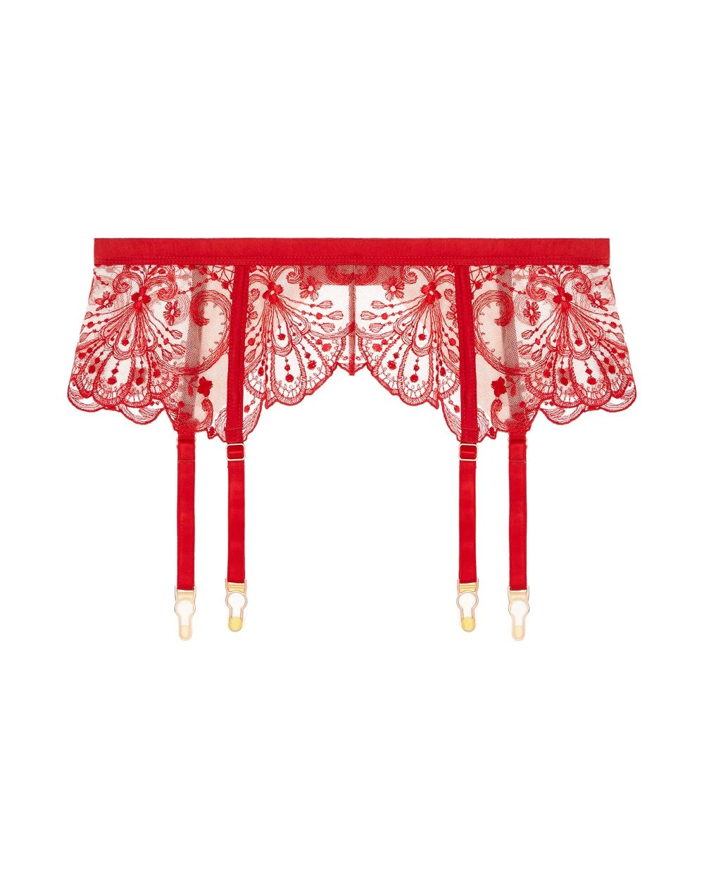 TeAmore Spotlight Embroidered Suspender Belt 4 TeAmore Spotlight Embroidered Suspender Belt