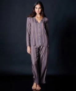 Hanro Woven Long Sleeve Pajama Shirt Sale