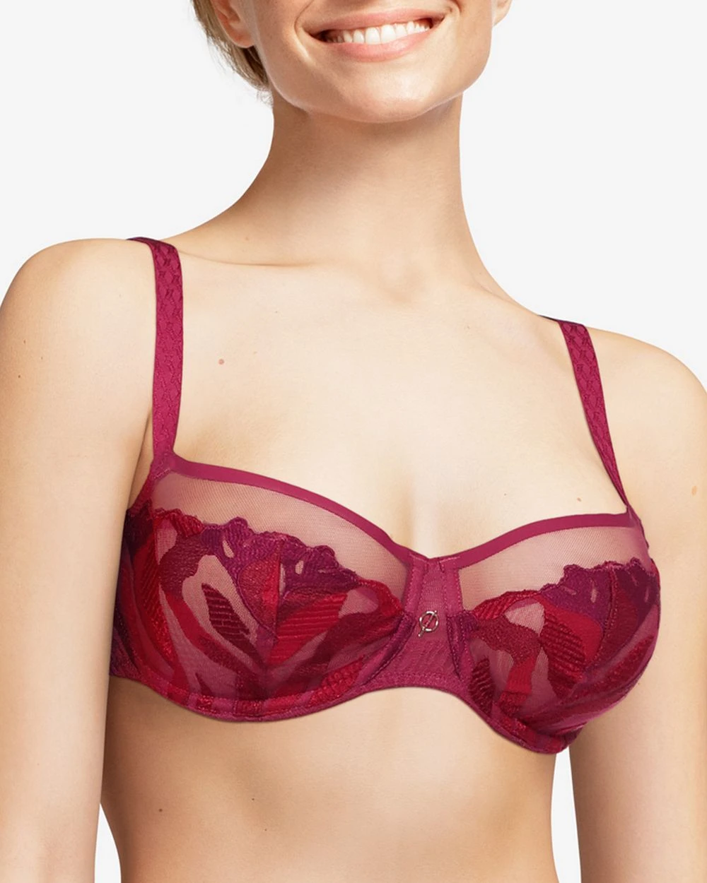 Chantelle Montaigne Lace Unlined Demi Bra DD+ Chantelle Montaigne Lace Unlined Demi Bra DD+