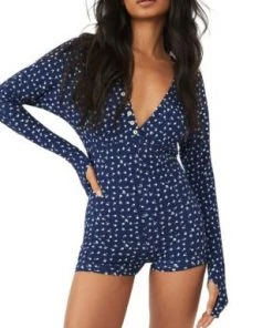 Free People Intimately FP Chevron Down Icon Sleep In Romper