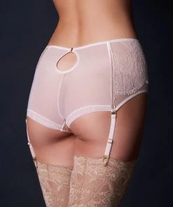 TeAmore Underwear Dusk Leavers Lace High Waist Keyhole Briefs