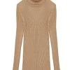 Collezione Privata Sale Wool & Silk Long Sleeve Rib Turtleneck