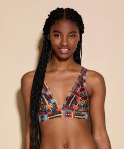 Cosabella Never Say Never Printed Tall Triangle Bralette Bras