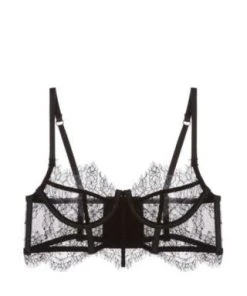 Kiki De Montparnasse Bras Leather And Lace Longline Bra