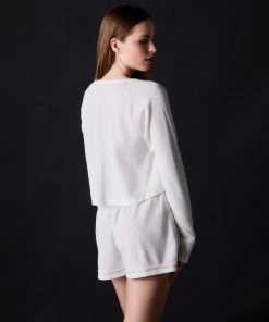 Free People Intimately FP Chevron Down Icon Early Night Cropped Pullover