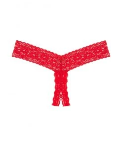 Hanky Panky Signature Lace Open Crotch Low Rise Thong