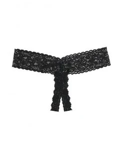 Hanky Panky Signature Lace Open Crotch Low Rise Thong